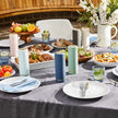 Durable navy blue Saucie sauce bottle – functional and sustainable design
