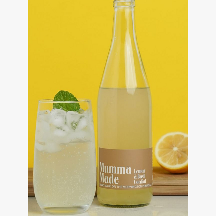 lemon and basil cordial for a refreshing drink anytime