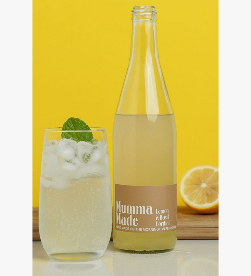 lemon and basil cordial for a refreshing drink anytime