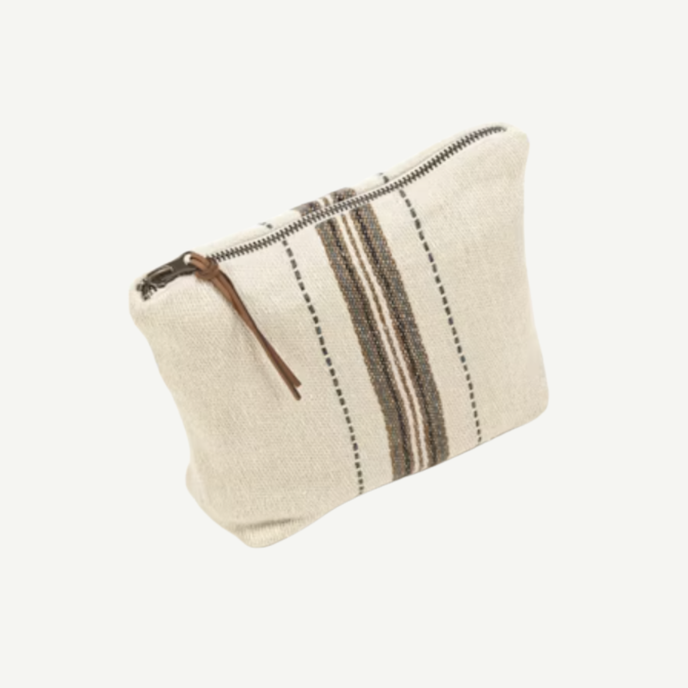 Linen Belgian cosmetics handbag