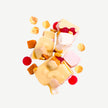 Premium white chocolate rocky road with marshmallows, raspberry lollies, caramel fudge and cashews – handmade in Geelong