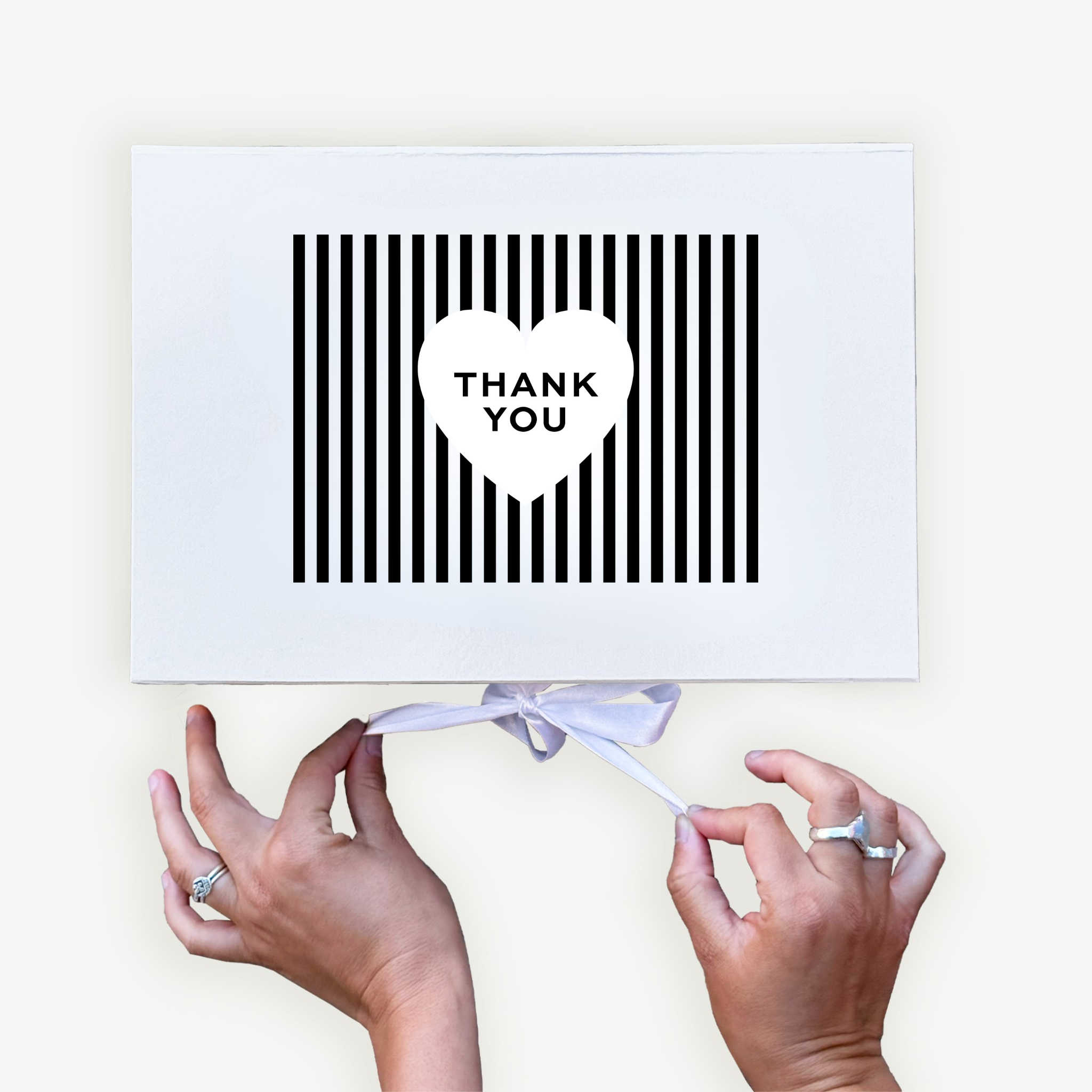 Thank You Gift Box displayed with assorted items including chocolates and plush toys