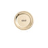 A brushed gold metal lid with the brand name 'aioli' lasered in the center.