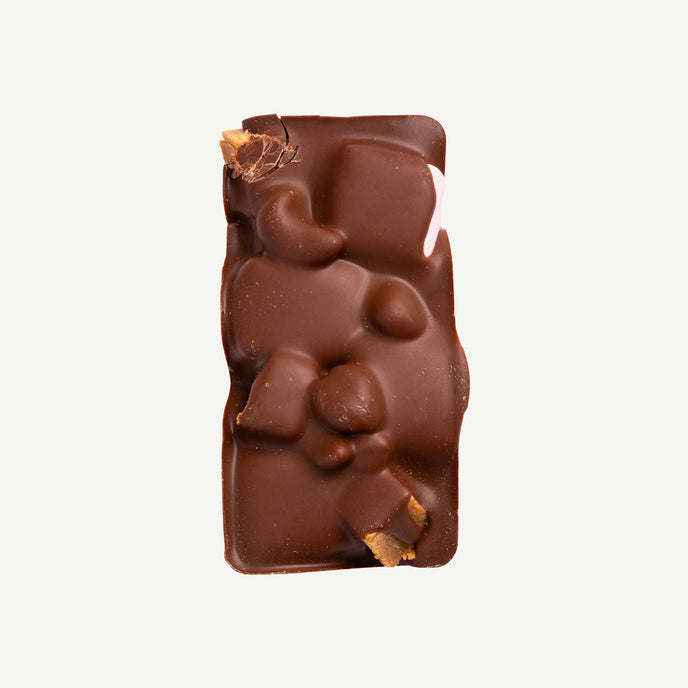 Milk chocolate gluten free rocky road with hazelnuts, marshmallows and fudge included in a chocolate gift hamper