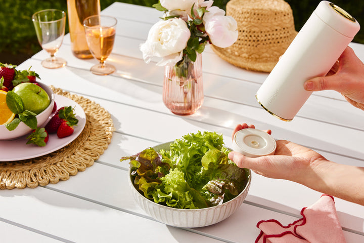 A beautiful condiments bottle