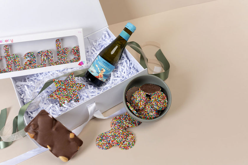 Star-shaped chocolate from the Saucie Thank You Hamper