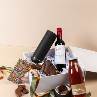 Premium Cheers to You Hamper gift box with ribbon – perfect for birthdays, Christmas or corporate gifting