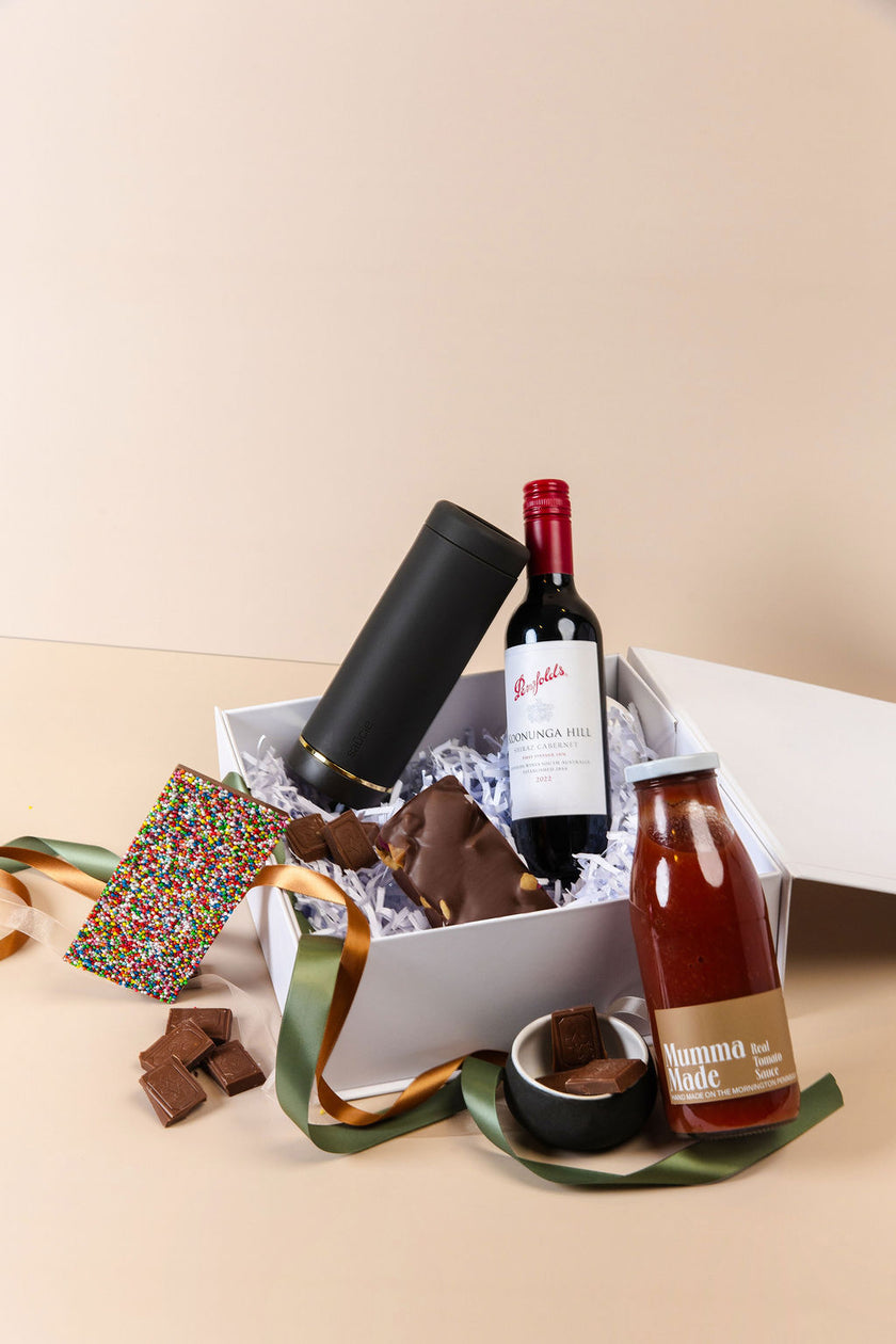 Premium Cheers to You Hamper gift box with ribbon – perfect for birthdays, Christmas or corporate gifting