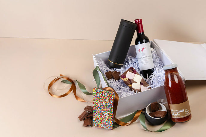 Freckleberry rocky road and freckle block chocolates from Cheers to You Hamper – handmade in Geelong