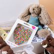 Premium hamper box with ribbon – New Baby Hamper by Saucie, ready for gifting
