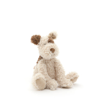 Stuffed animal toy dog puppy on a white background