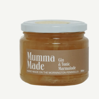 Jar of 'Mumma Made' Gin & Tonic Marmalade on a white background