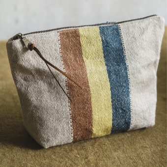 Linen libeco pouch cosmetics bag