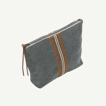 Libeco Belgian linen pouch in natural flax colour, sustainably made in Belgium