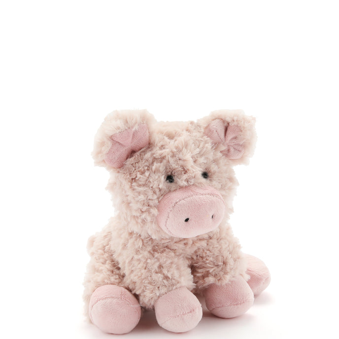 Plush pig toy on a white background