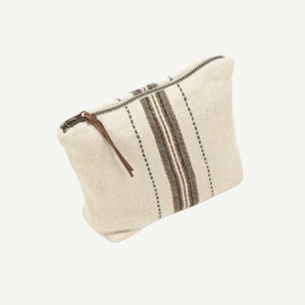 Linen Belgian cosmetics handbag
