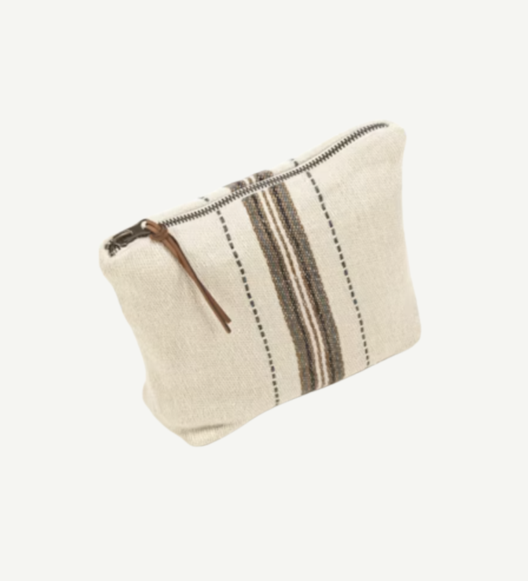 Linen Belgian cosmetics handbag