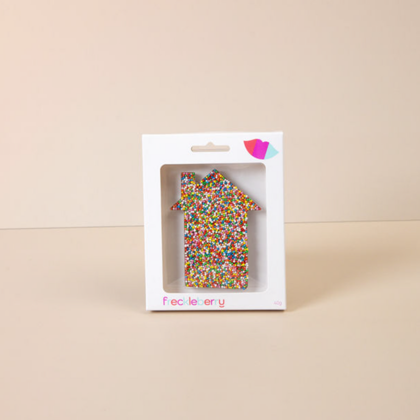 House shape chocolate for a new home gift or sold real estate agent gits