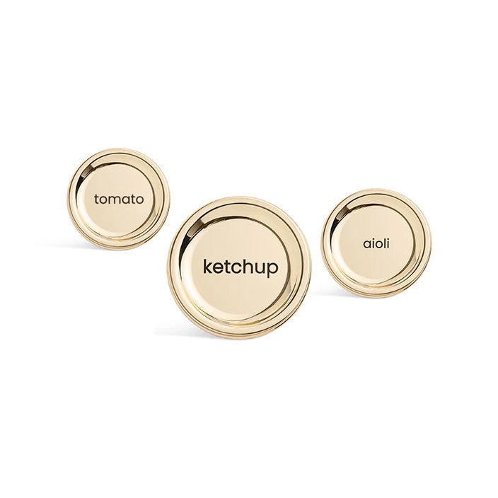 Saucie bottle labelled lids condiments and sauces