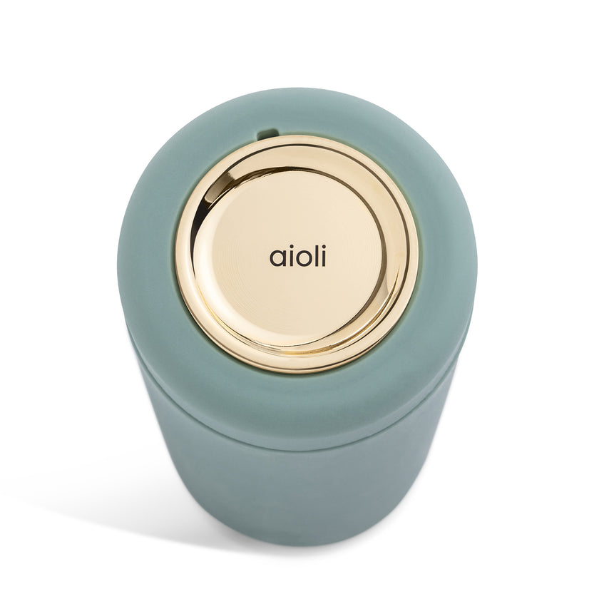 Aioli Brushed Gold Labelled Lid