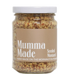 Jar of 'Mumma Made' seeded mustard on a white background